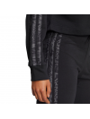 Dámska mikina adidas Essentials 3 Stripes Print French Terry Hoodie čierna JC6244